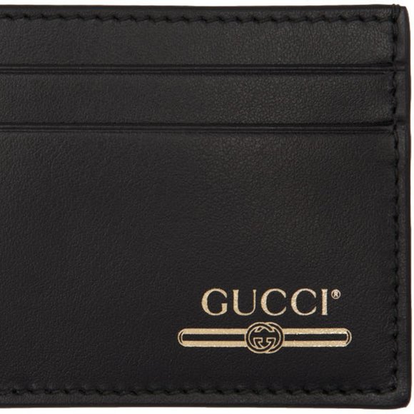 Gucci GG Logo Card Holder in Black - Picture 4 of 5